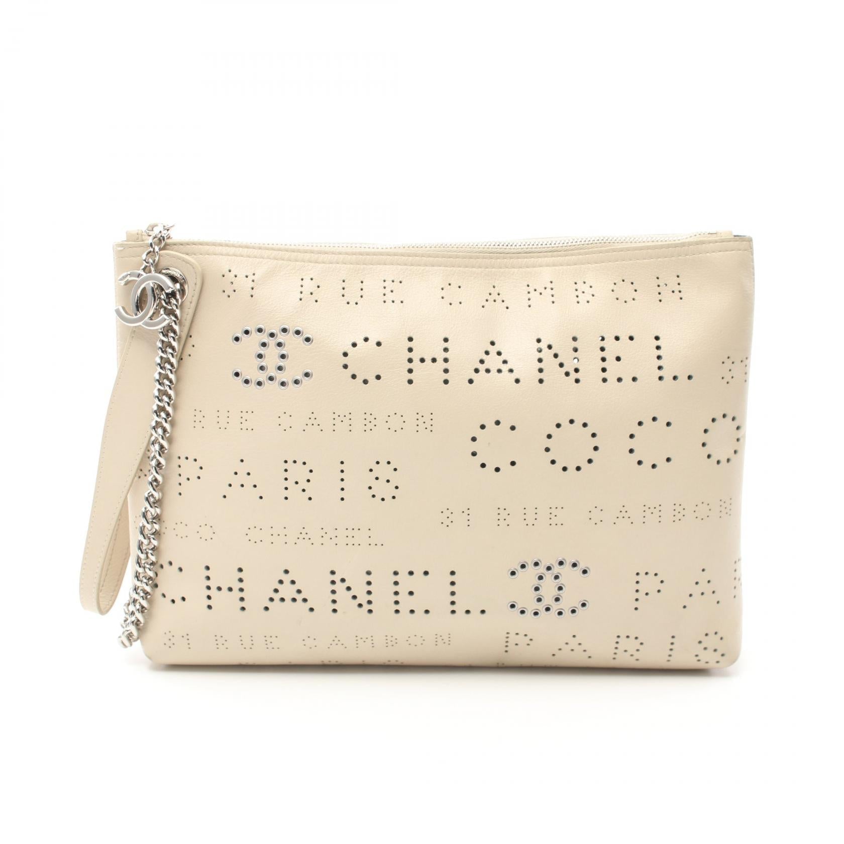 Chanel Leather Pouch Clutch