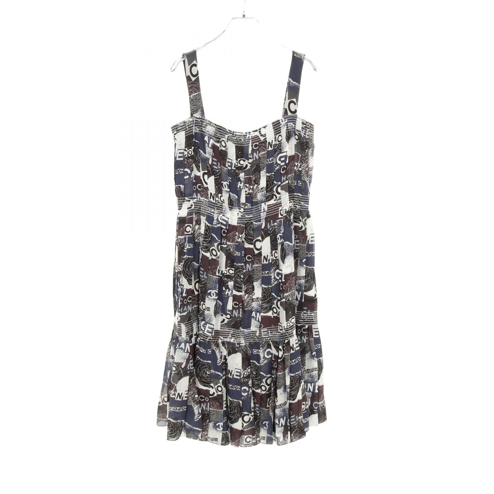 Chanel Coco Mark Camellia Silk Dress