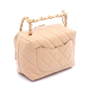 Chanel Matelassé Small Bowling Bag Leather Shoulder Bag