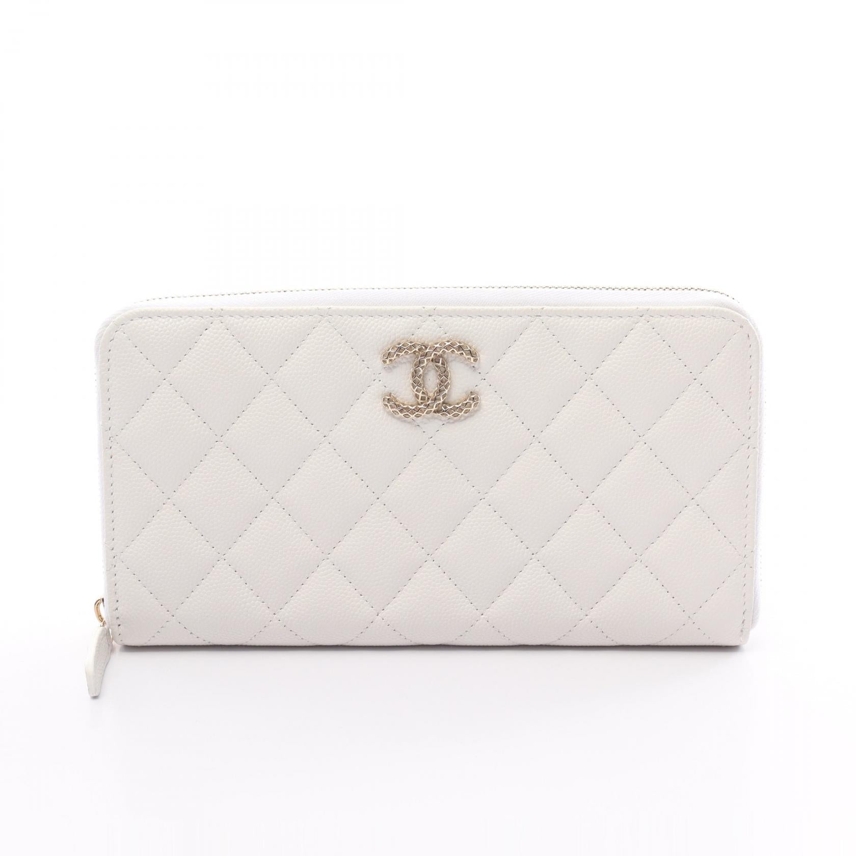 Chanel Caviar Skin Matelasse Round Wallet