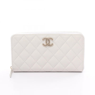 Chanel Caviar Skin Matelasse Round Wallet