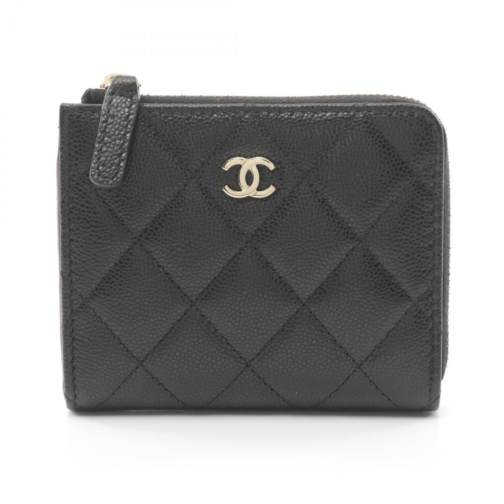 Chanel Caviar Skin Matelasse Round Wallet