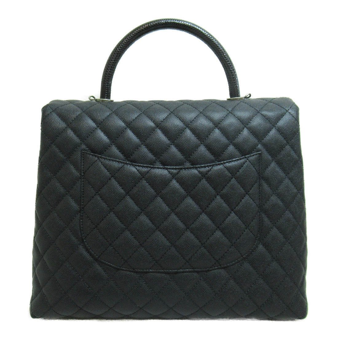 Chanel Caviar Skin Lizard Coco Handle 2way Bag
