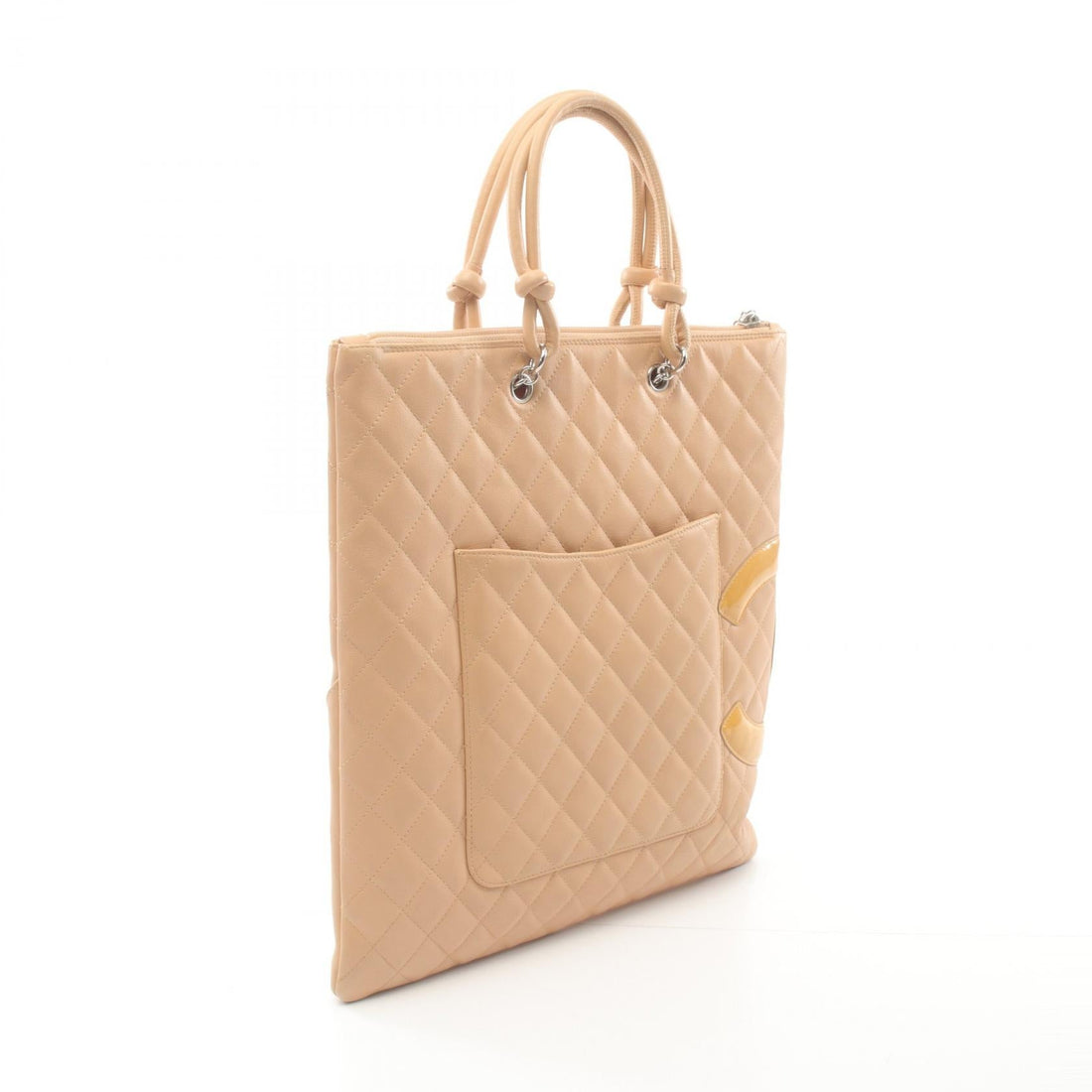 Chanel Cambon Line Calfskin Patent Leather Tote Bag