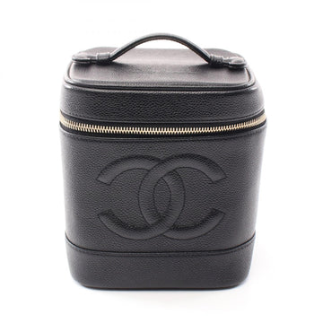 Chanel Caviar Skin Coco Mark Handbag Black