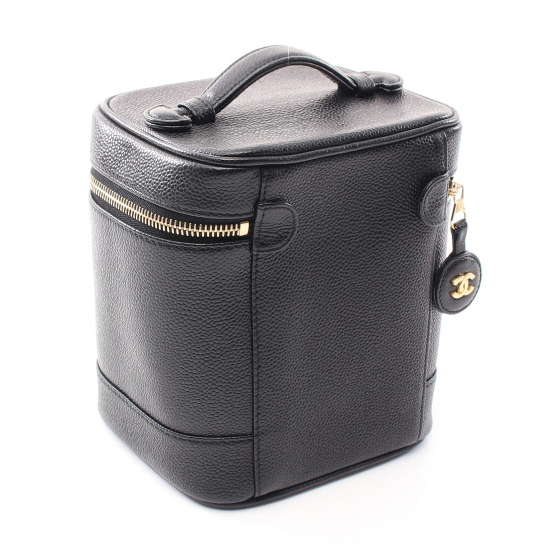 Chanel Caviar Skin Coco Mark Handbag Black