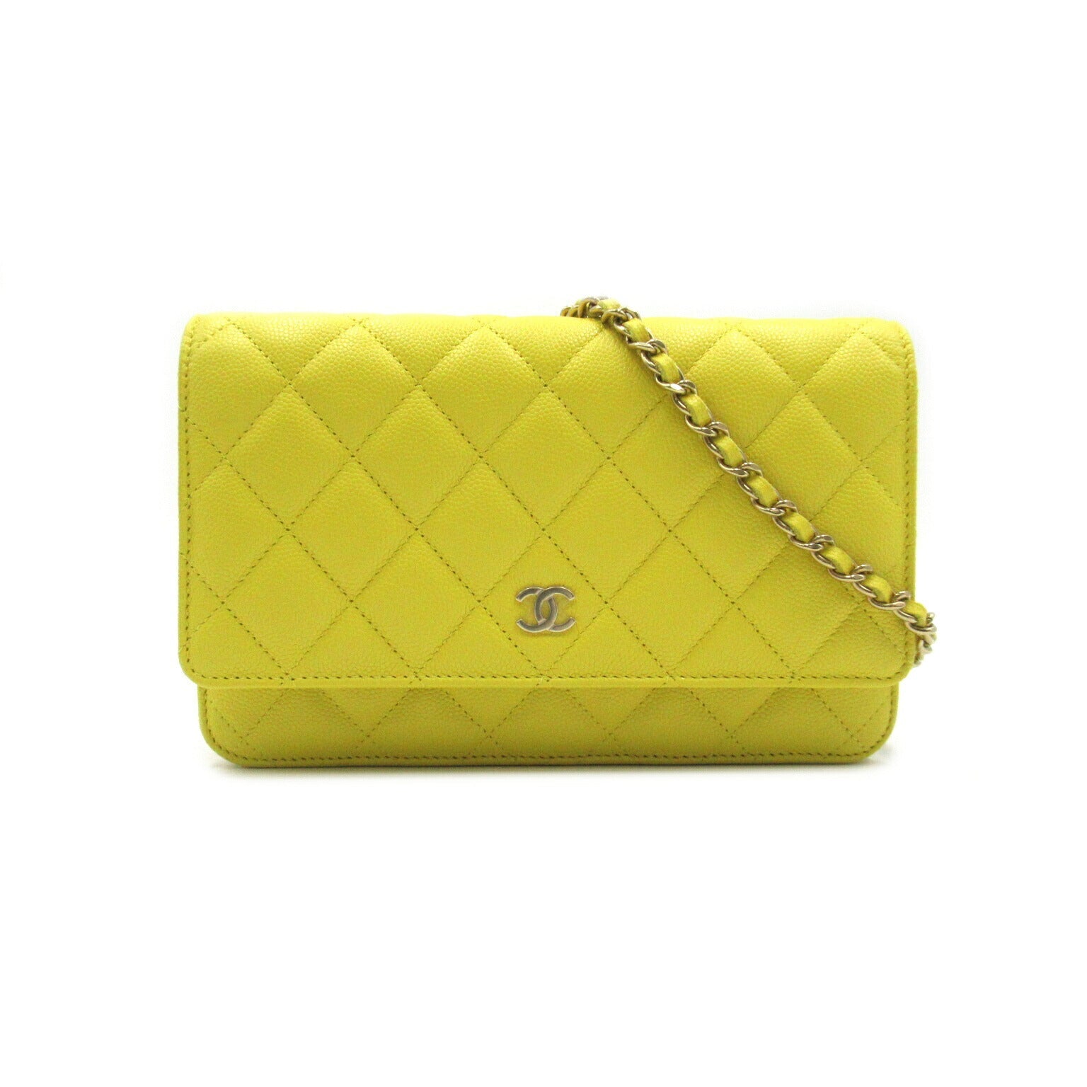 Chanel Caviar Skin Matelasse Chain Wallet Bag