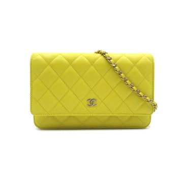 Chanel Caviar Skin Matelasse Chain Wallet Bag