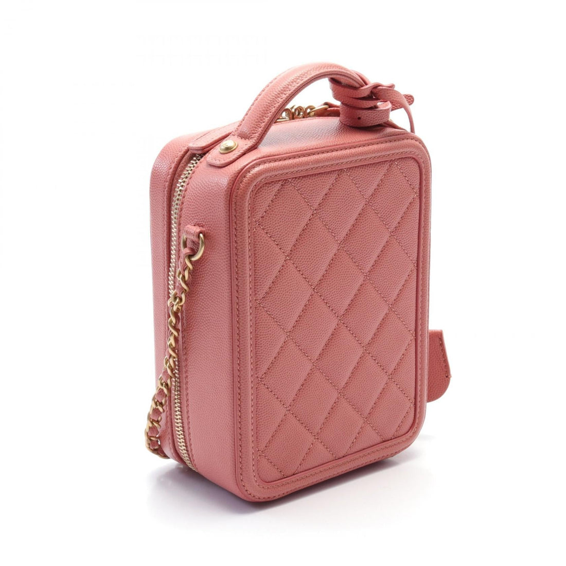 Chanel Caviar CC Filigree Shoulder Bag Pink