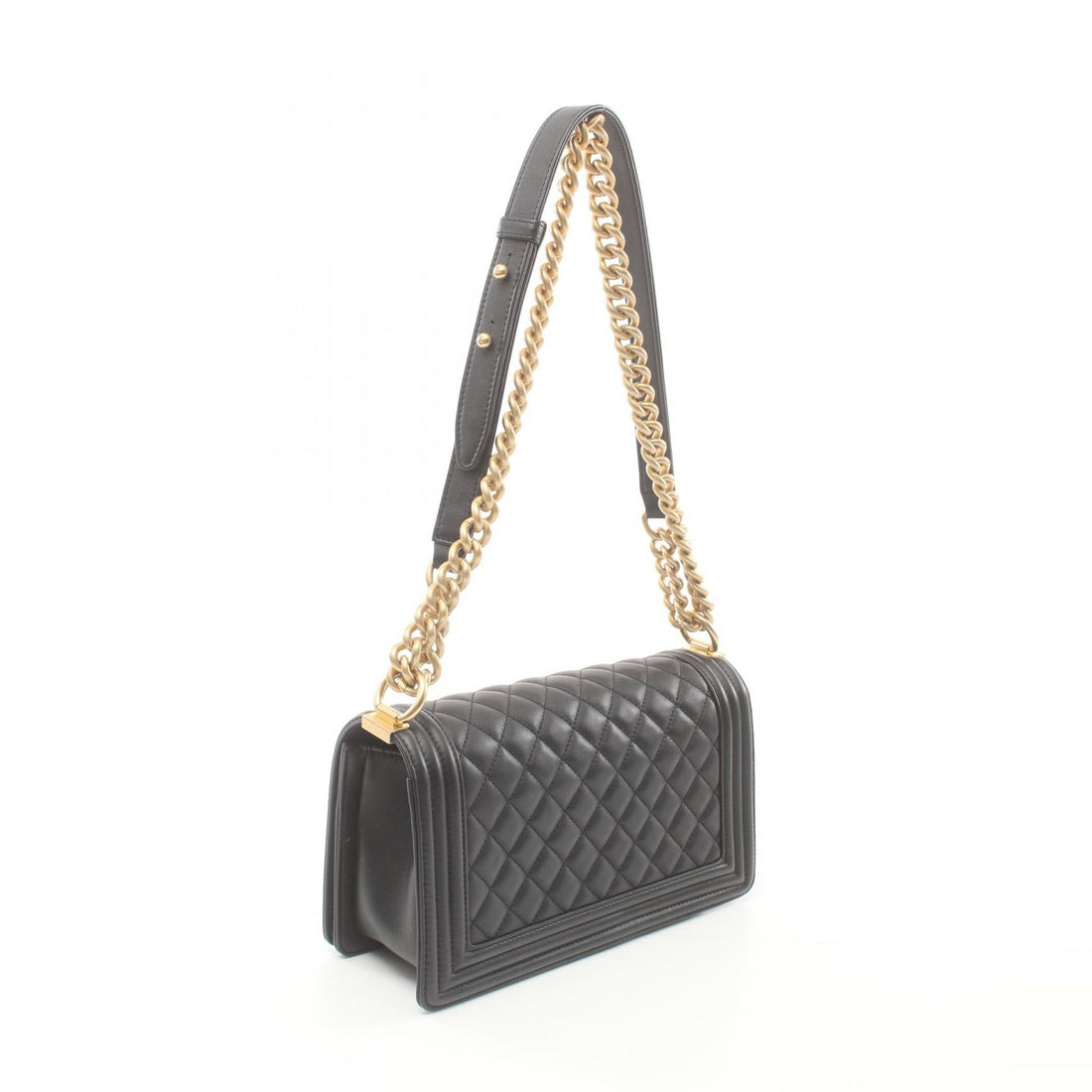 Chanel Boy Matelasse Shoulder Bag Black