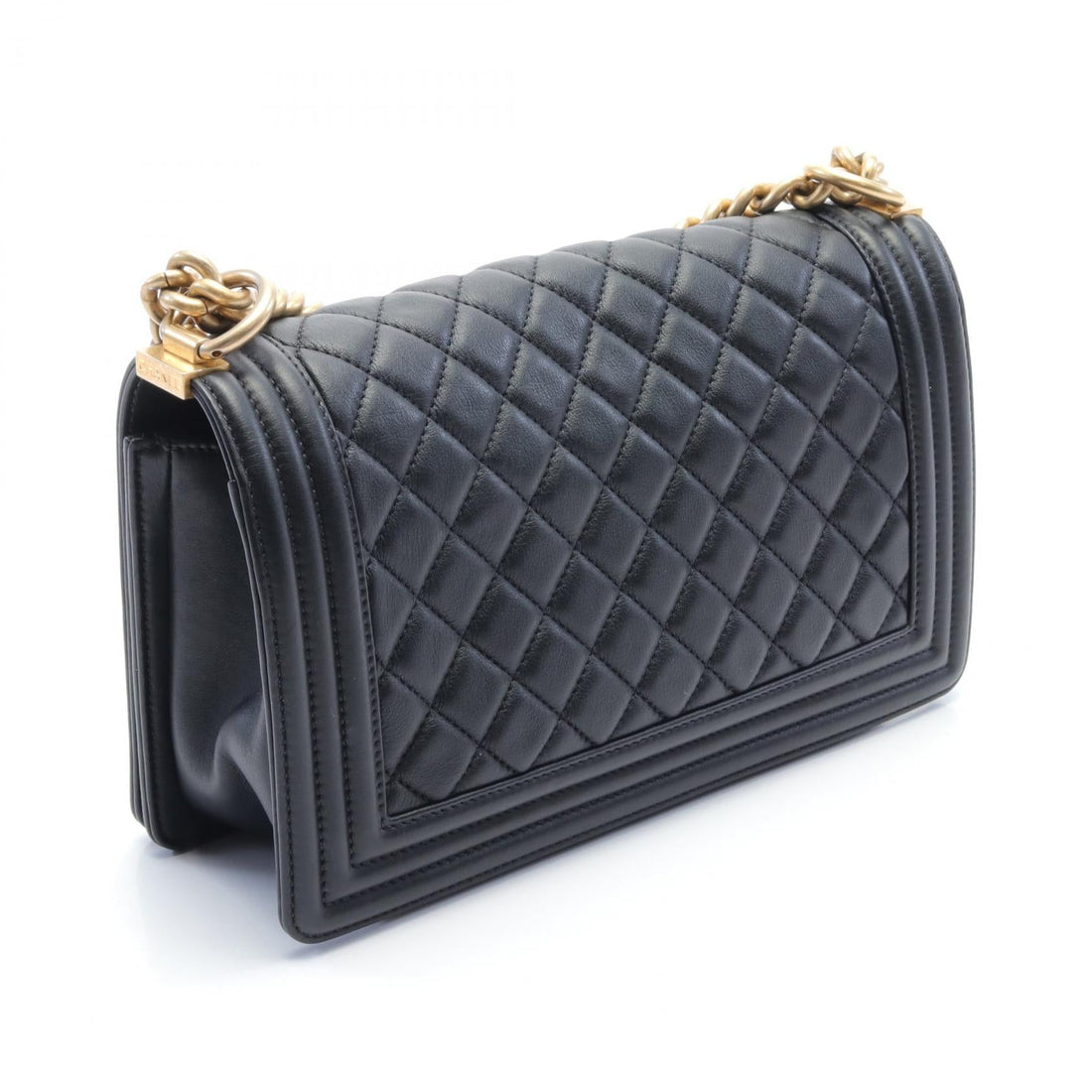Chanel Boy Lambskin Shoulder Bag Black