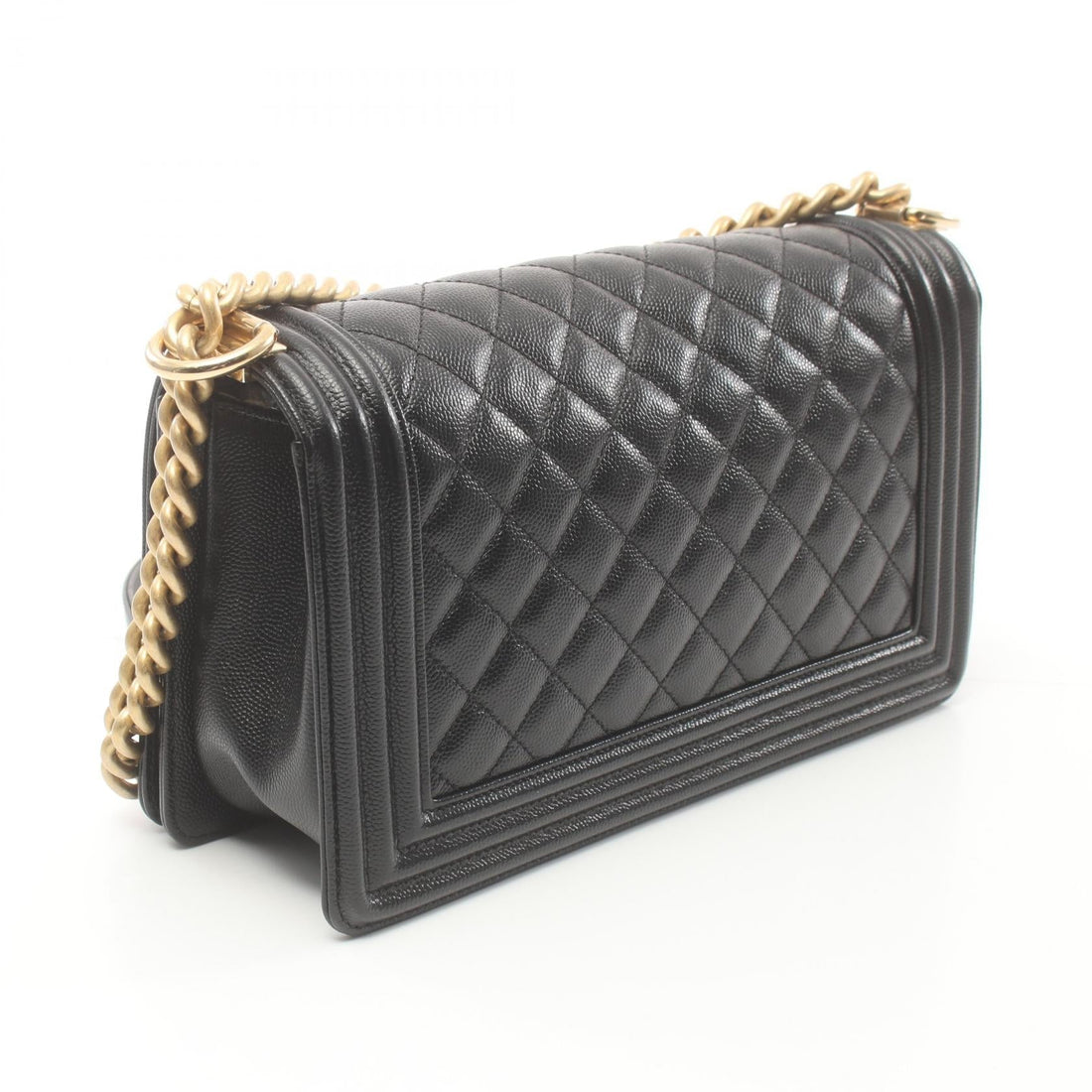 Chanel Boy Caviar Shoulder Bag Black