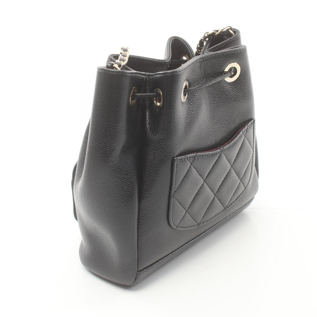 Chanel Caviar Matelasse Bucket Shoulder Bag AS2353