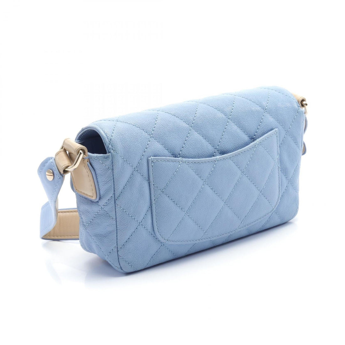 Chanel Caviar Shoulder Bag Blue