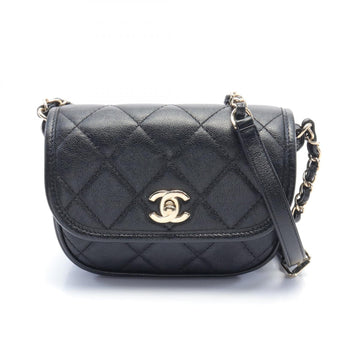 Chanel Caviar Matelasse Shoulder Bag Black