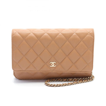 Chanel Caviar Skin Matelasse Shoulder Bag Brown