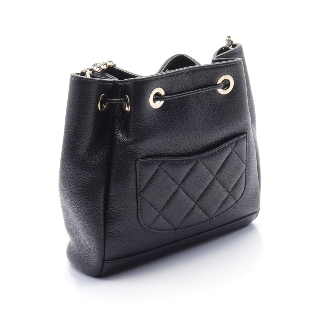 Chanel Caviar Skin Matelasse Bucket Shoulder Bag