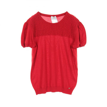 Chanel Cashmere Silk Knit Top Red