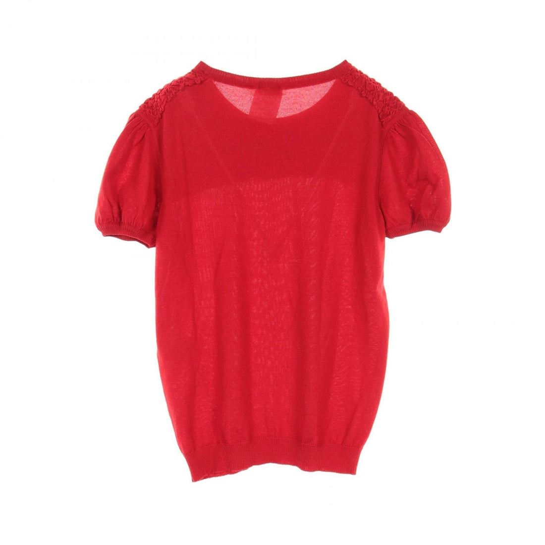 Chanel Cashmere Silk Knit Top Red