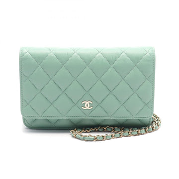 Chanel Matelasse Leather Shoulder Bag Green
