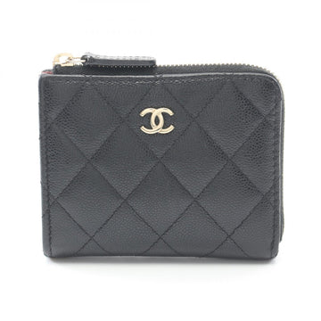 Chanel Caviar Skin Matelasse Round Wallet