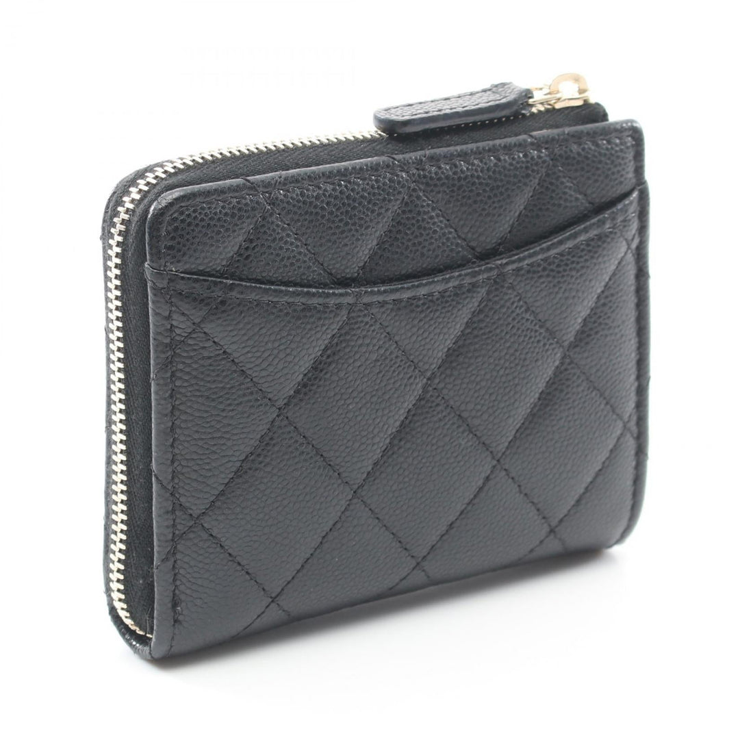 Chanel Caviar Skin Matelasse Round Wallet