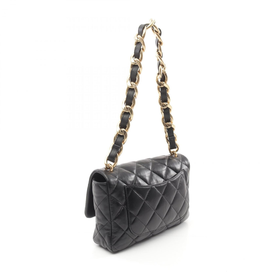Chanel Lambskin Large Flap Shoulder Bag Black