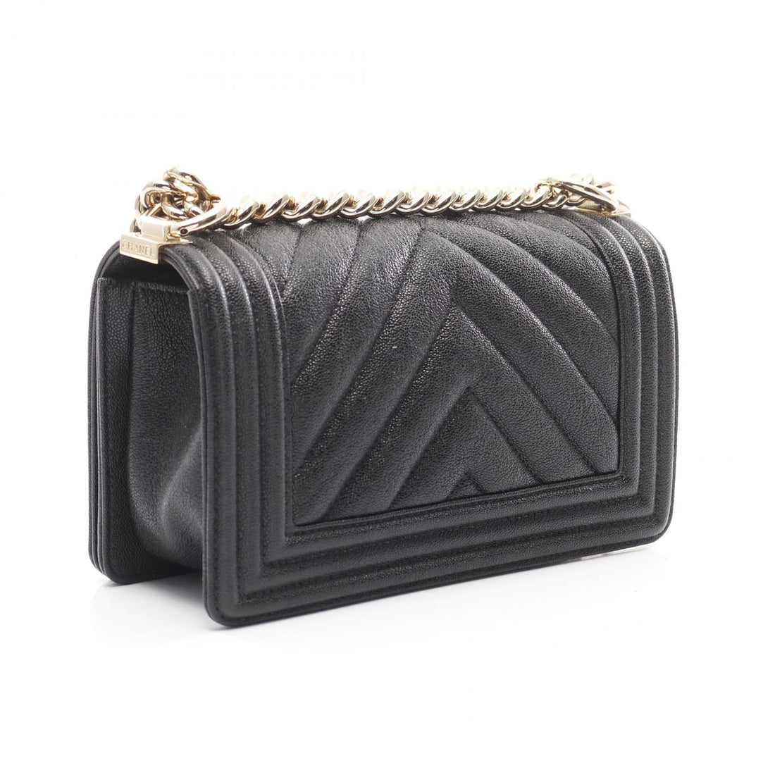 Chanel Boy Small Chevron Leather Shoulder Bag