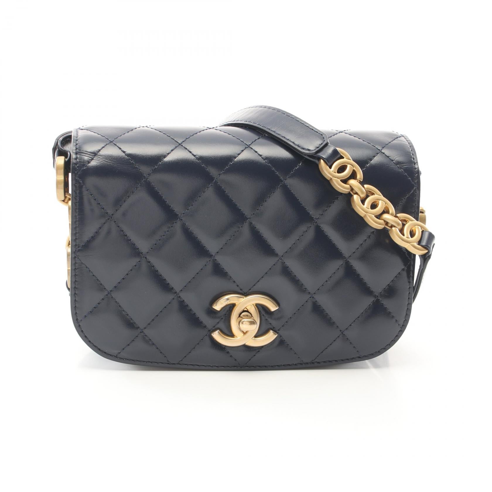 Chanel Matelasse Leather Suede Shoulder Bag