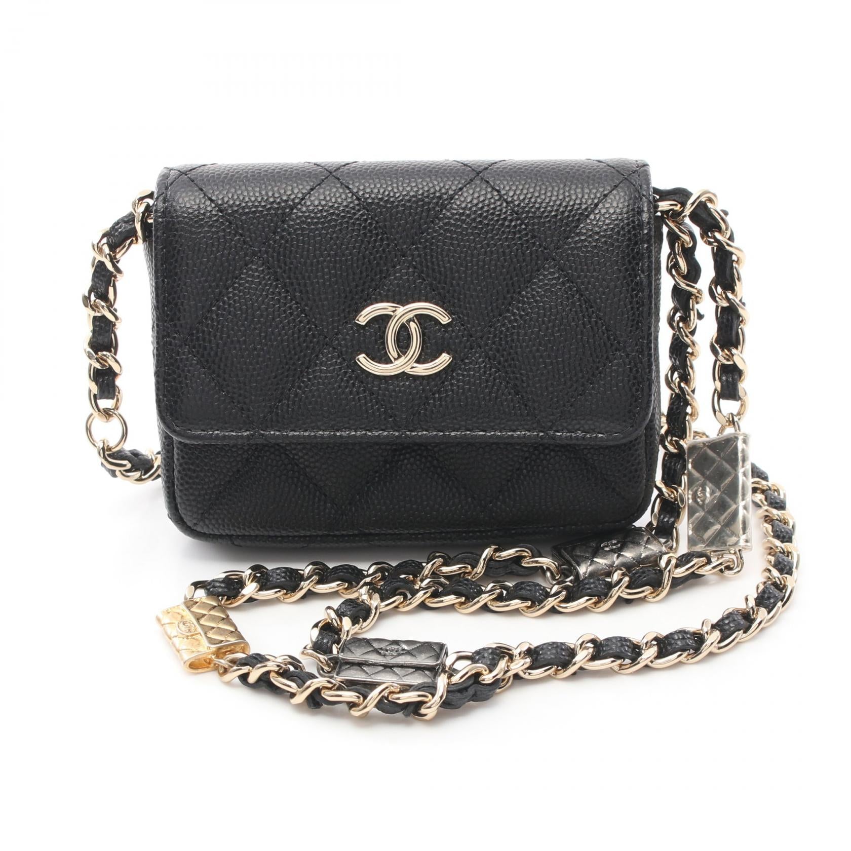 Chanel Mini Mini Matelasse Caviar Skin Shoulder Bag