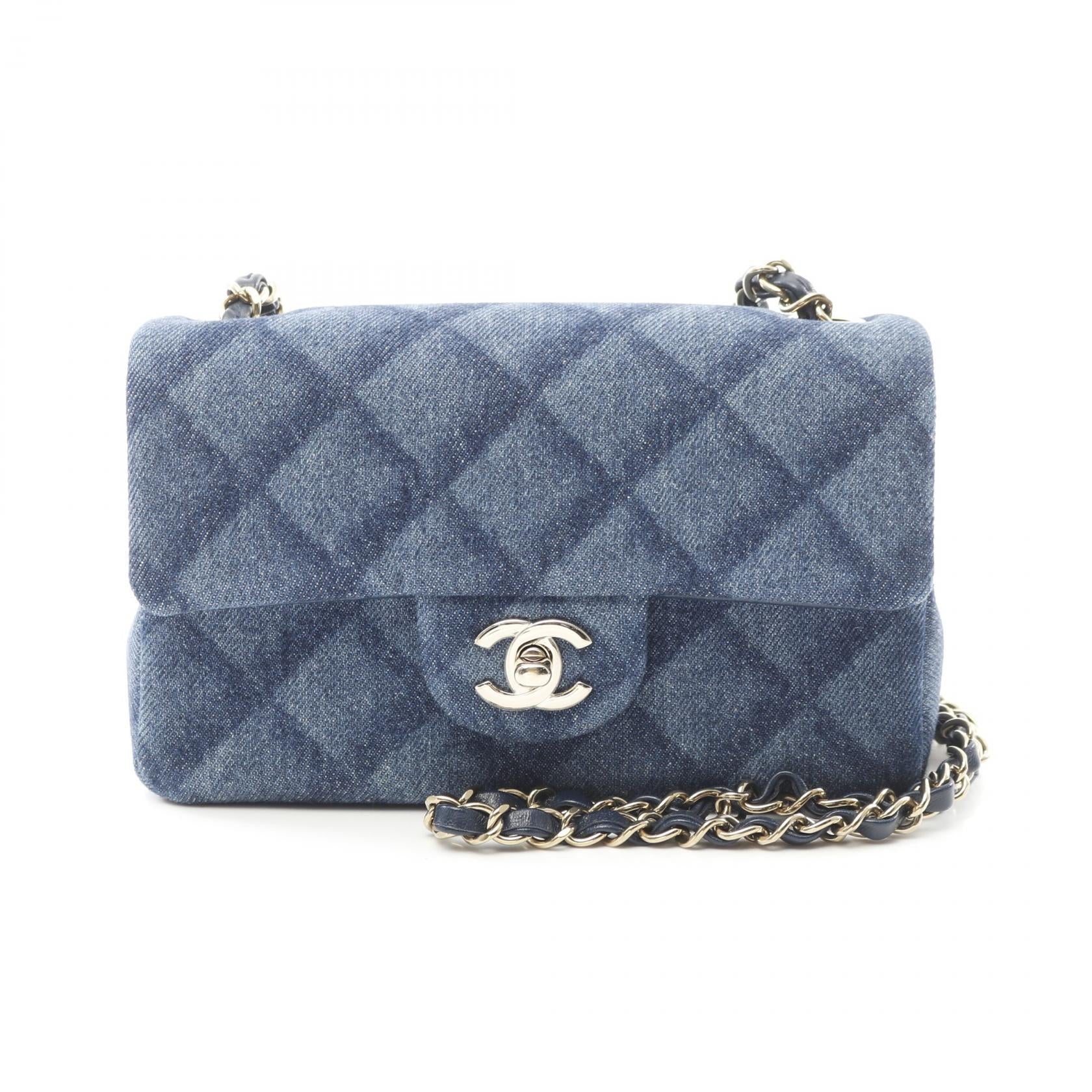 Chanel Mini Matelasse 20 Denim Shoulder Bag