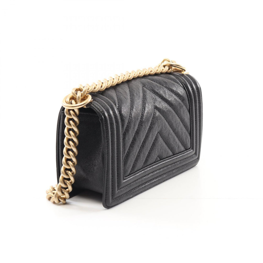 Chanel Boy Chanel V Stitch Chevron Calfskin Shoulder Bag