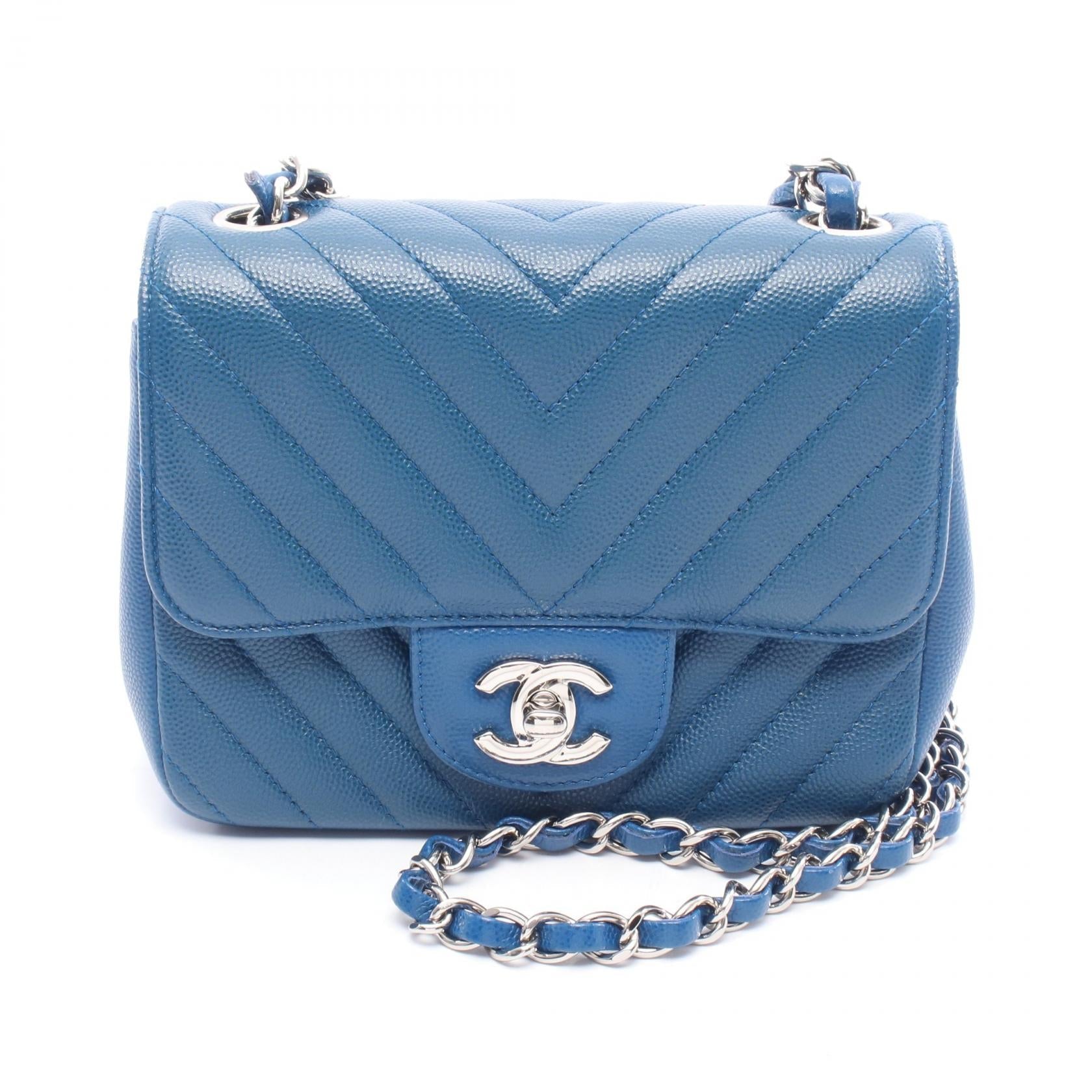 Chanel Chevron V Stitch Caviar Skin Shoulder Bag