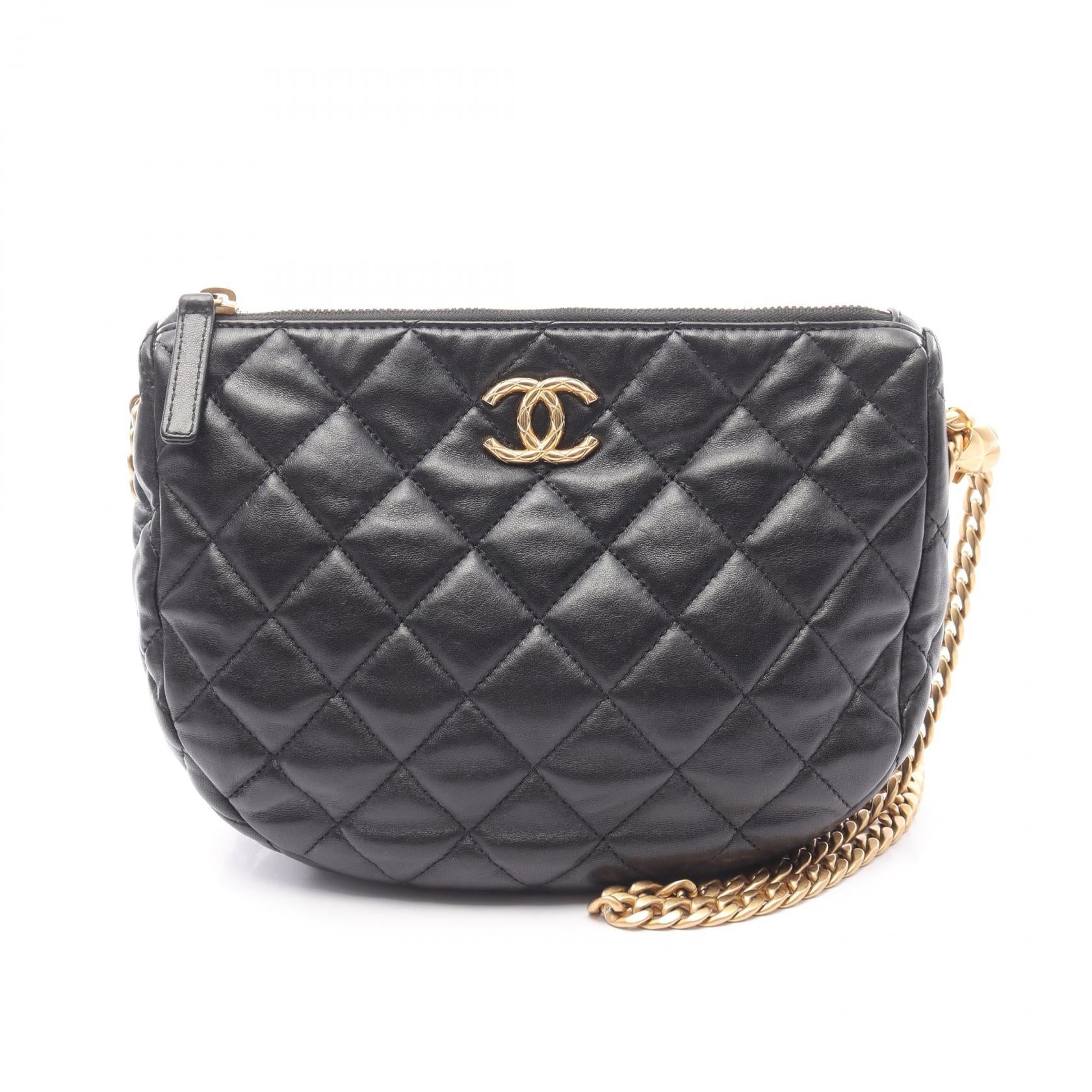Chanel Matelasse Small Hobo Bag Lambskin 2way Shoulder Bag