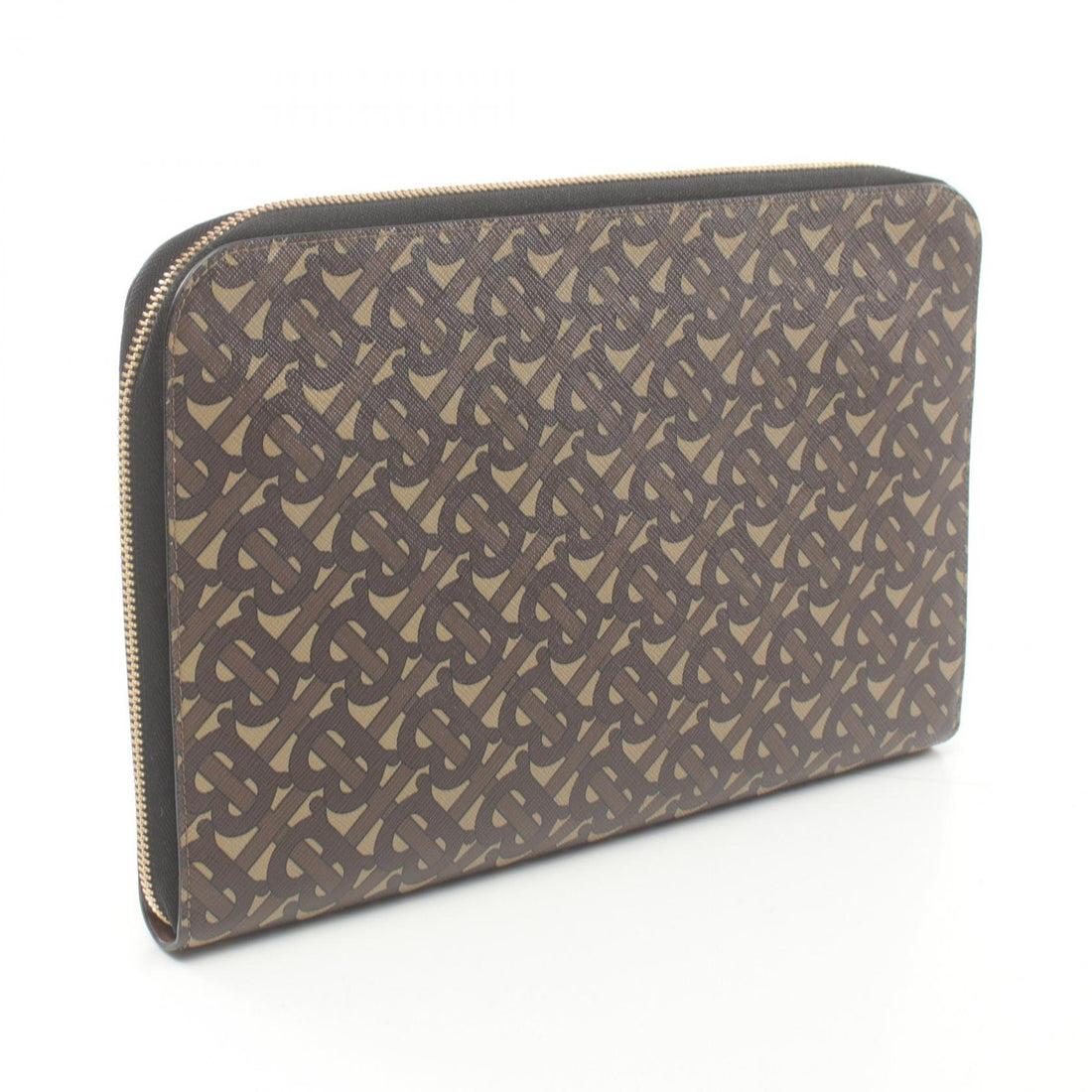 Burberry TB Monogram Coated Canvas Clutch Bag