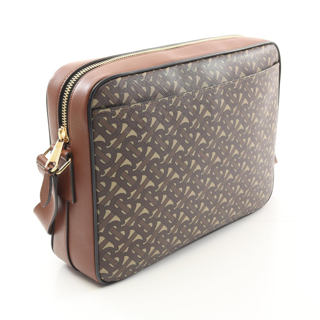 Burberry TB Monogram Coated Canvas Shoulder Bag