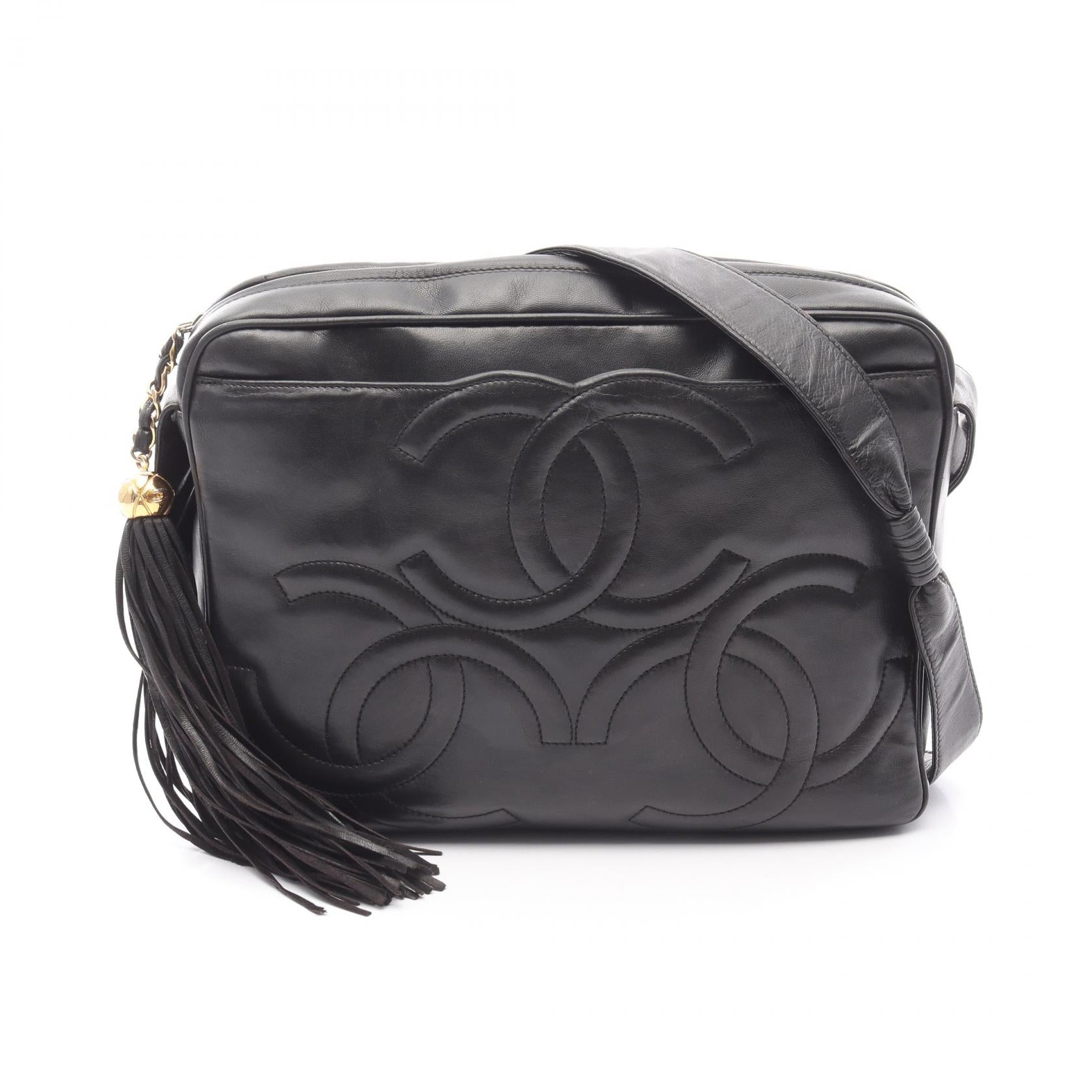 Chanel Triple Coco Mark Lambskin Shoulder Bag