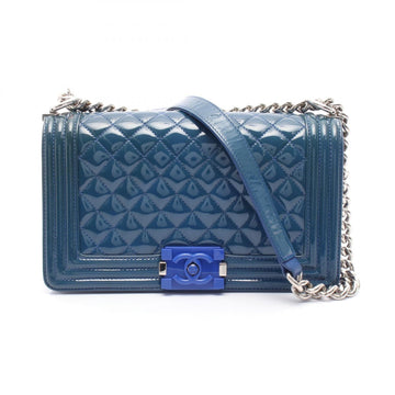 Chanel Boy Chanel Patent Leather Shoulder Bag