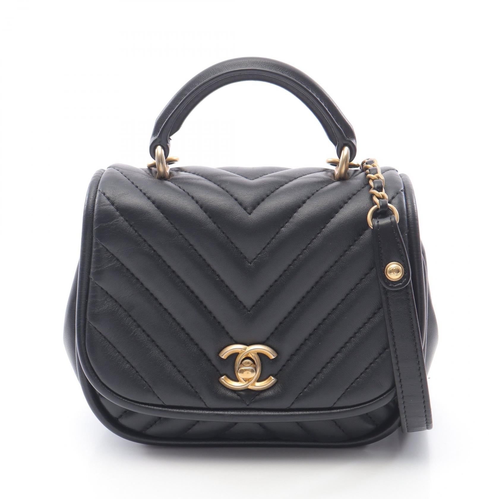 Chanel V-stitch Chevron Lambskin Shoulder Bag