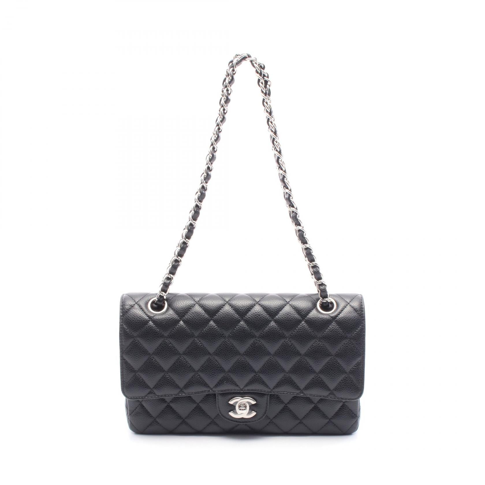 Chanel Matelasse W Flap Caviar Skin Shoulder Bag