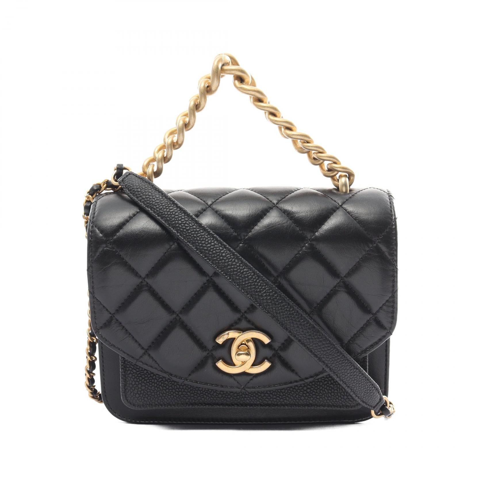 Chanel Leather Caviar Matelasse Shoulder Bag AS0785