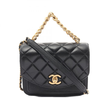 Chanel Leather Caviar Matelasse Shoulder Bag AS0785