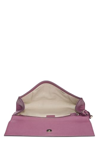Gucci, Purple Grained Leather Soho Clutch, Purple