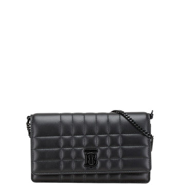Burberry Lola Clutch TB Logo Leather Shoulder Bag
