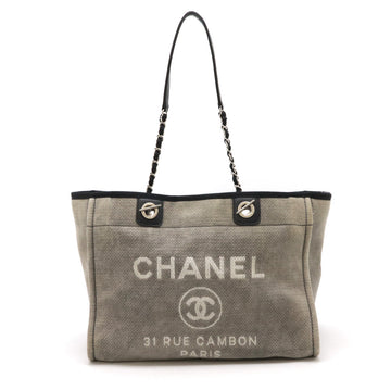 Chanel Canvas/Leather Deauville Medium Tote Bag