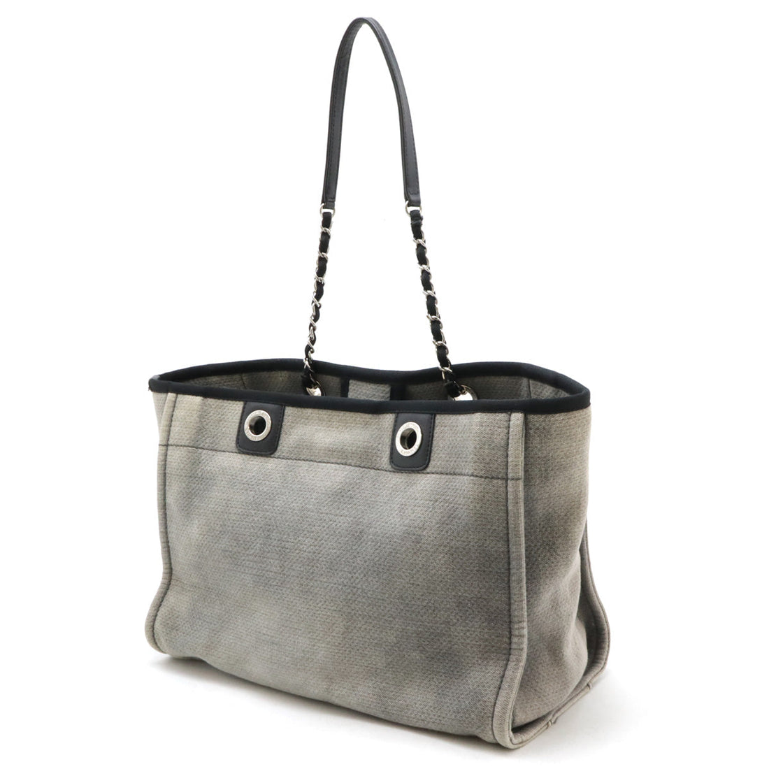 Chanel Canvas/Leather Deauville Medium Tote Bag