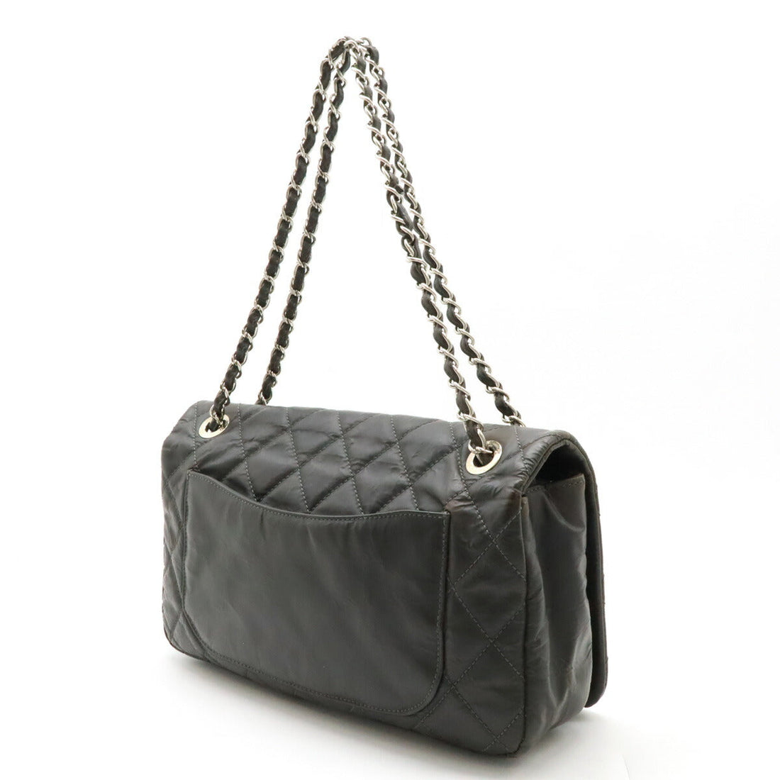 Chanel PVC Matelassé Coco Mark Chain Shoulder Bag Dark Grey