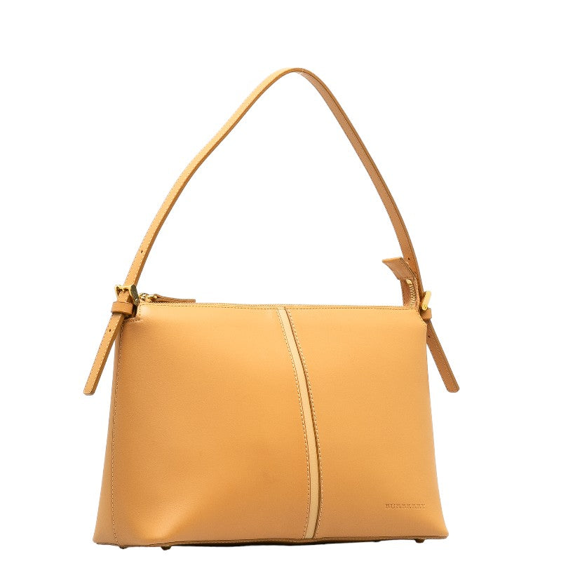 Burberry Logo Embossed Nova Check Leather Shoulder Bag