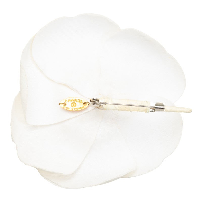Chanel Camellia Corsage Canvas Brooch