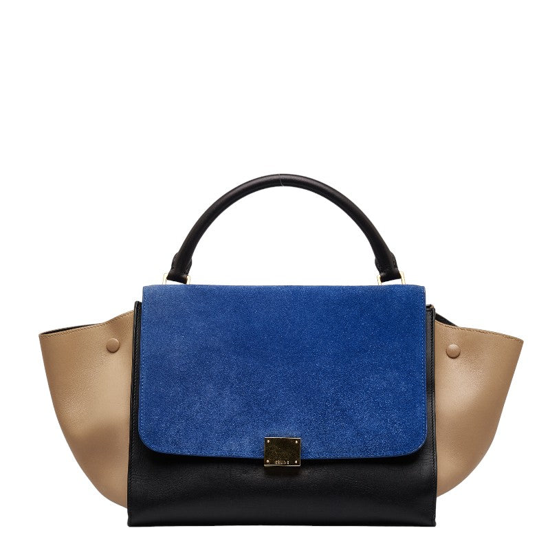Celine Leather Suede Trapeze 2way Bag